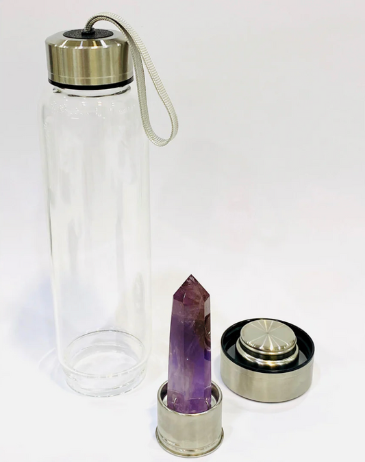 Amethyst Crystal Water Bottle