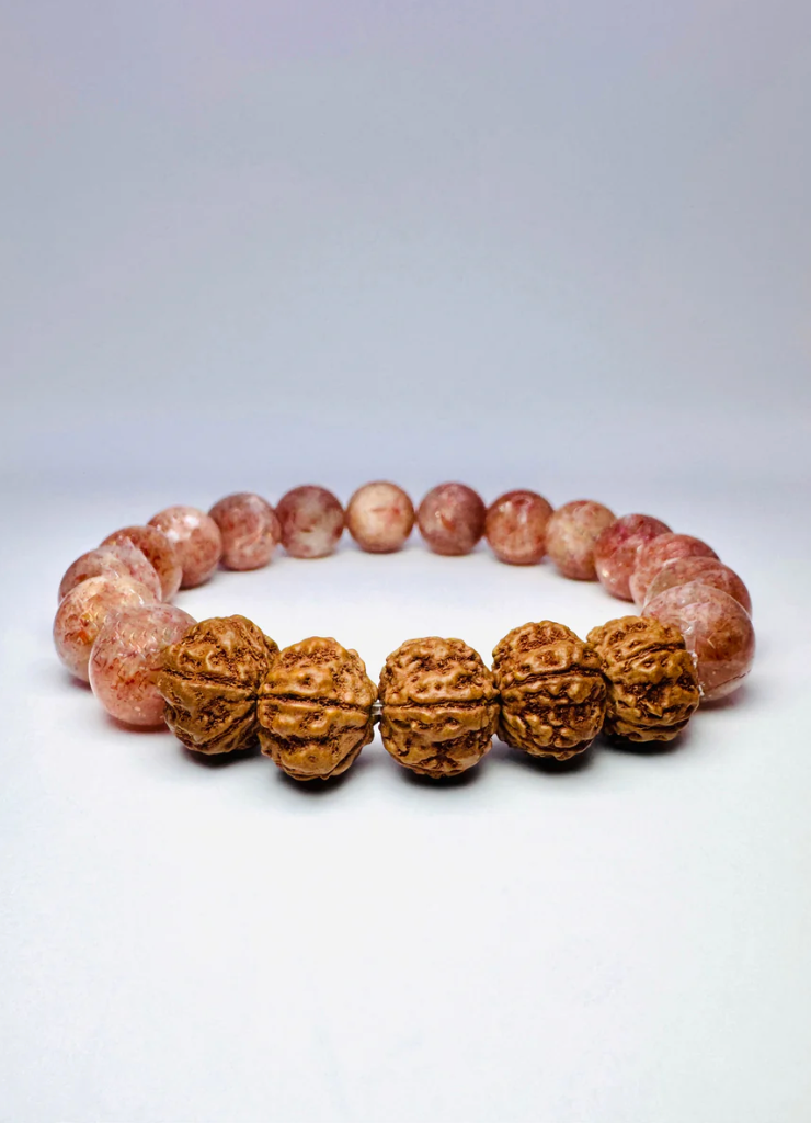 Sunstone Bracelet with Rudraksha Regular price