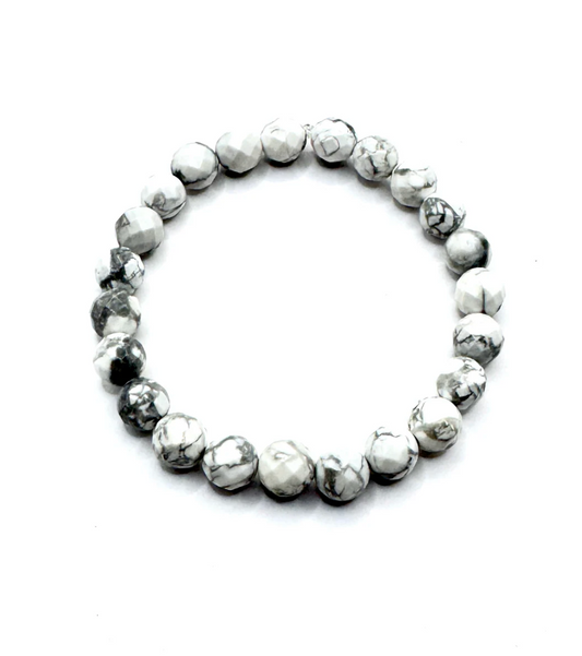 Howlite Bracelet (Faceted)