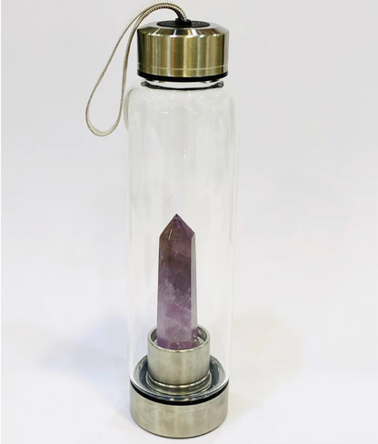 Amethyst Crystal Water Bottle