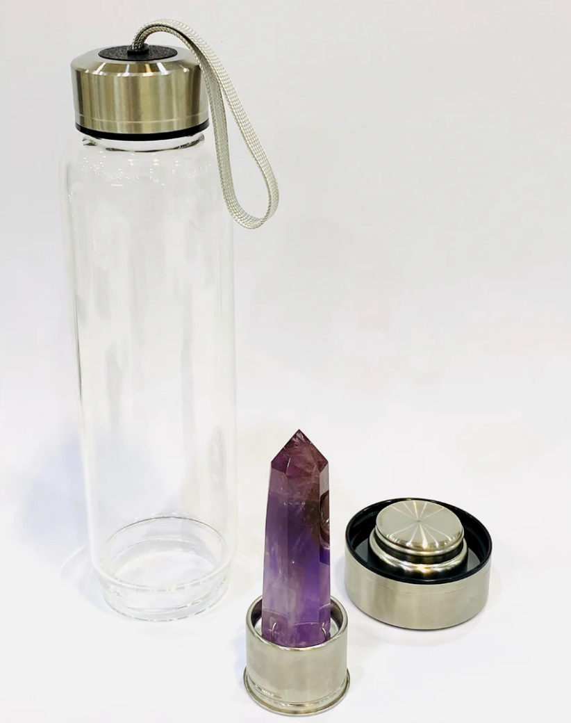 Amethyst Crystal Water Bottle
