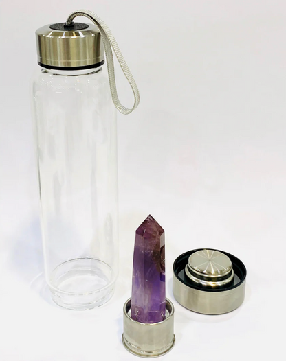 Amethyst Crystal Water Bottle